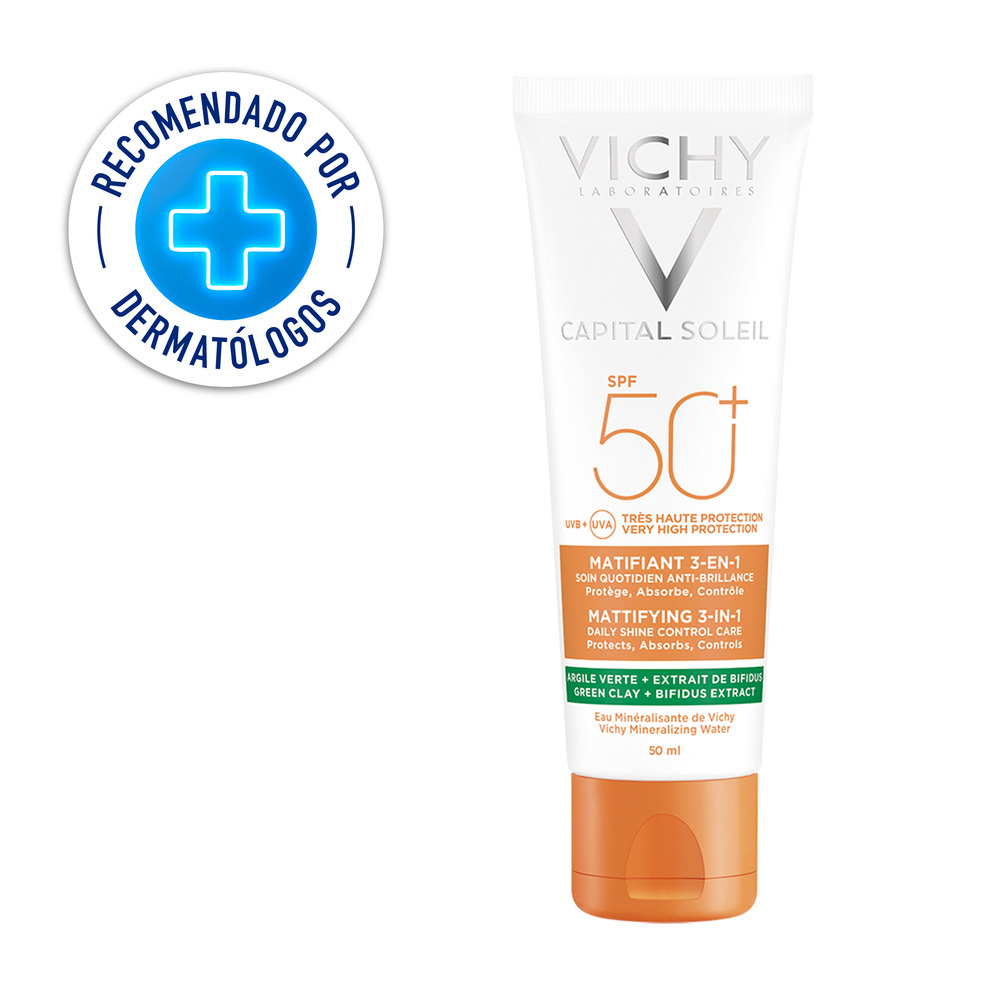 PROTECTOR ANTI-EDAD MATIFIANT CAPITAL SOLEIL VICHY SPF 50+ 3 EN 1 TUB X 50ML