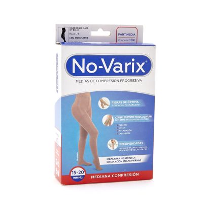 PANTIMEDIA TRANSP DAMA REF 10106375 CAJ NO VARIX 15-20MMHG LG NEGRO