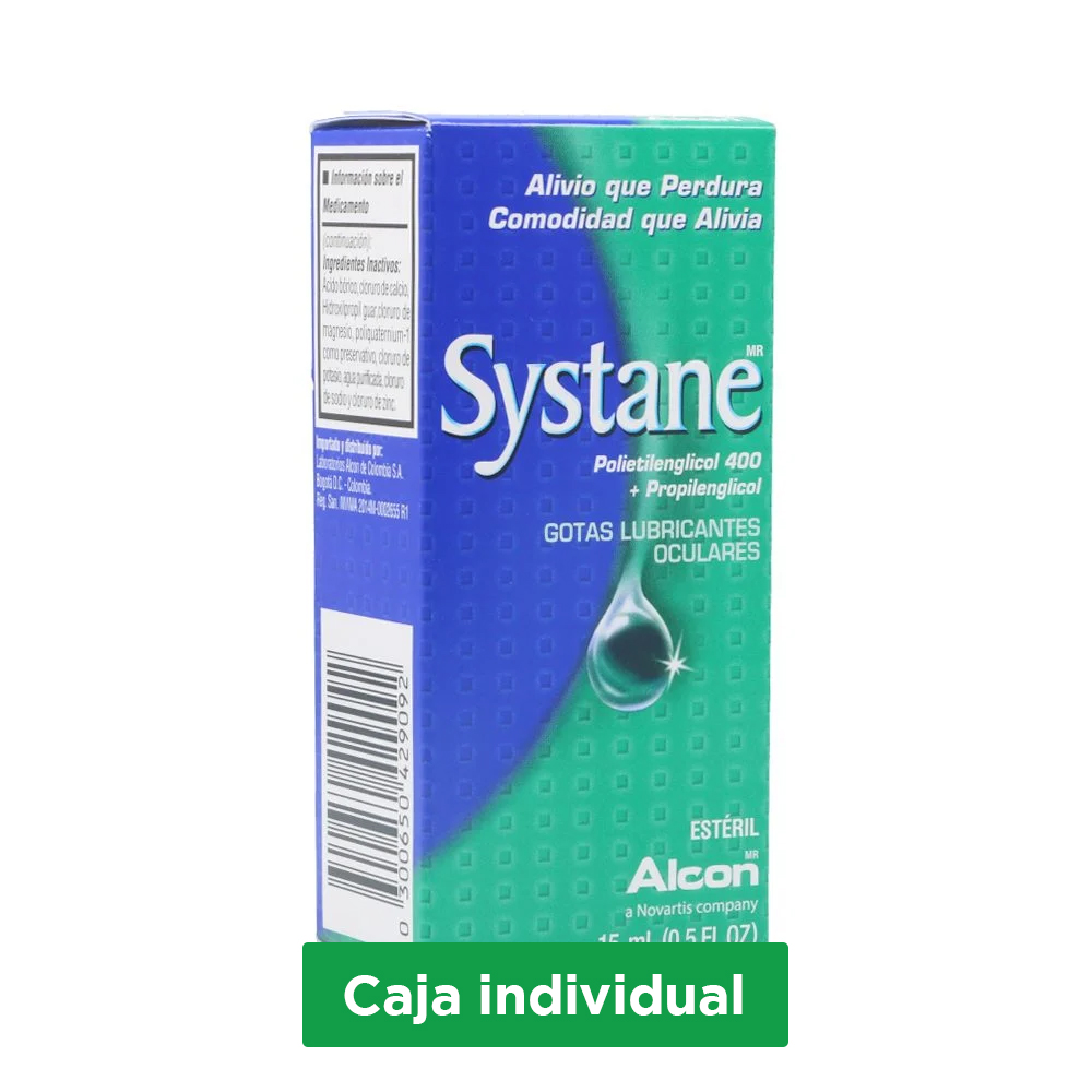 SYSTANE LUBRICANTES (4+3)MG/ML(0.4+0.3)% SOL OFT FCO X 15ML
