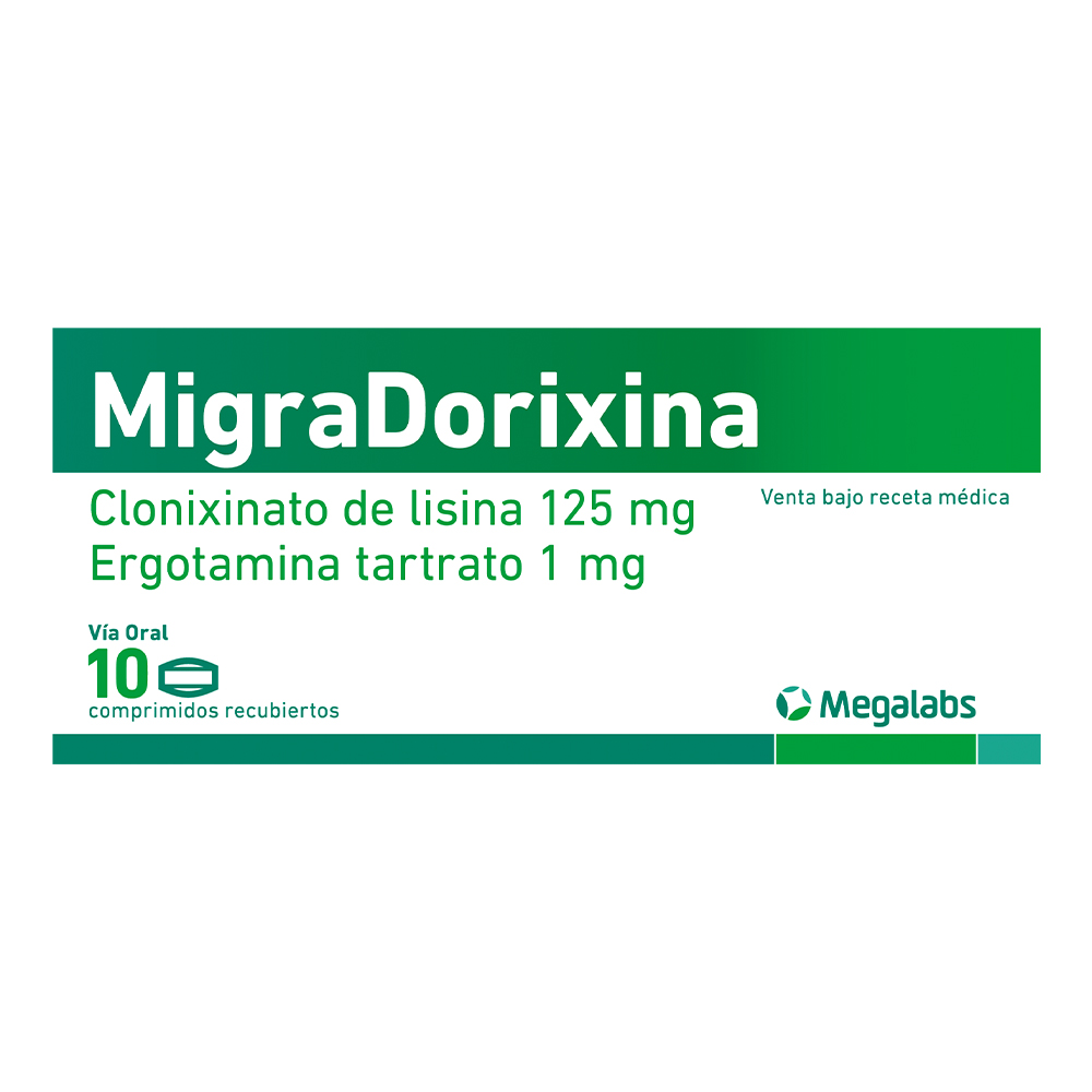 MIGRADORIXINA (1+125)MG TAB REC CAJ X 10