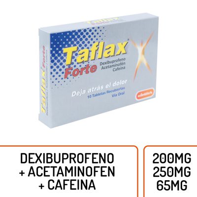 TAFLAX FORTE (250+65+200)MG TAB REC CAJ X 10