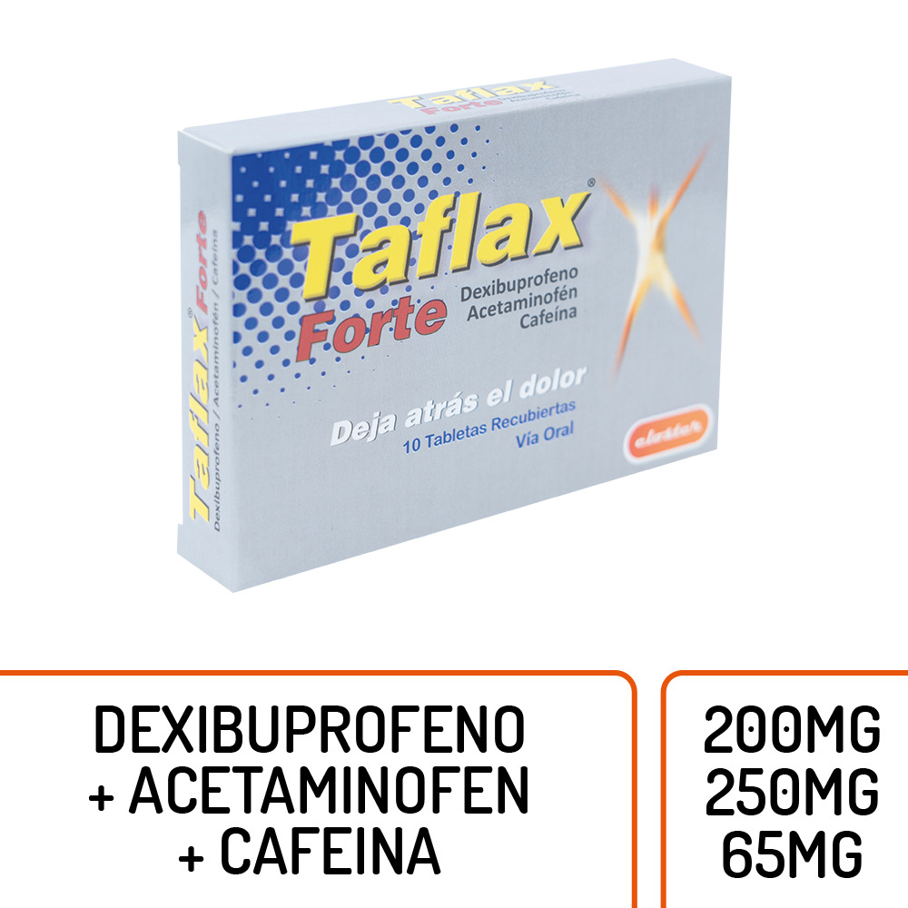 TAFLAX FORTE (250+65+200)MG TAB REC CAJ X 10