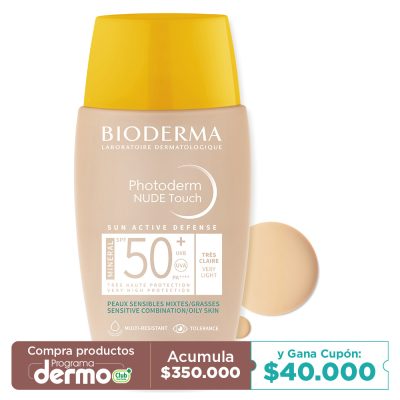 PHOTODERM NUDE TOUCH BIODERMA SPF50+ FCO X 40ML TRES CLAIRE VERY LIGHT