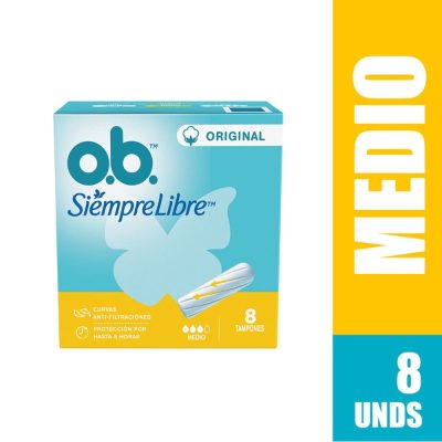TAMPON ABSORBENTE OB ORIGINAL CAJ X 8 MEDIO