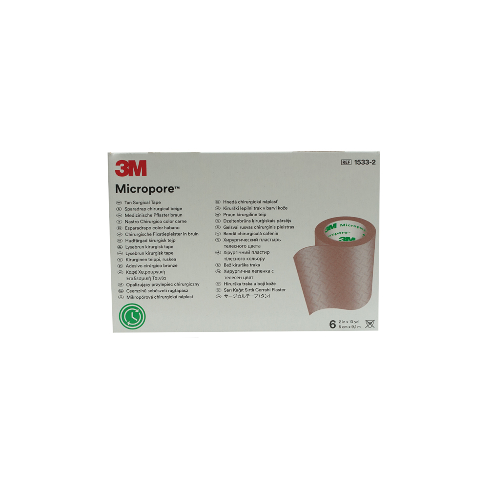 ESPARADRAPO REF 1533-2 CAJ X 6 MICROPORE 3M 2PULG X 10YARD PIEL