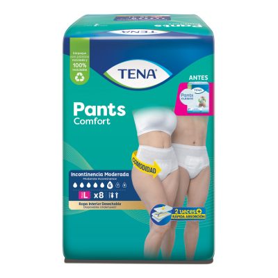 ROPA INTERIOR INCONTINENCIA TENA PANTS CLASICO PAQ X 8 L