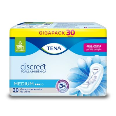 TOALLAS MUJER MEDIUM TENA PAQ X 30