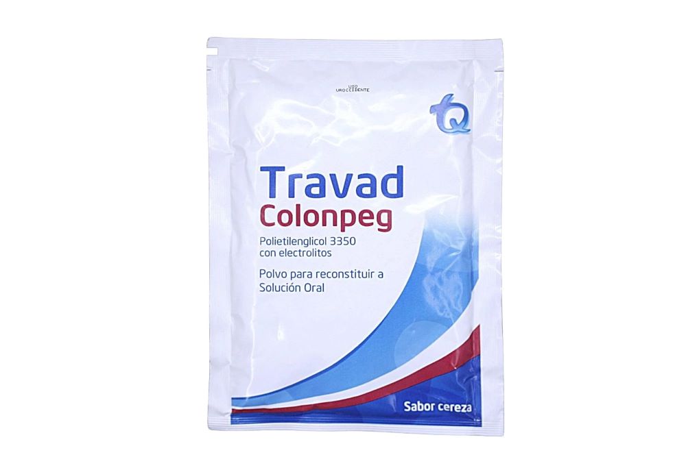 TRAVAD COLONPEG (105+4.6)GR/SOB POLV SOL ORAL CAJ X 4SOB CEREZA
