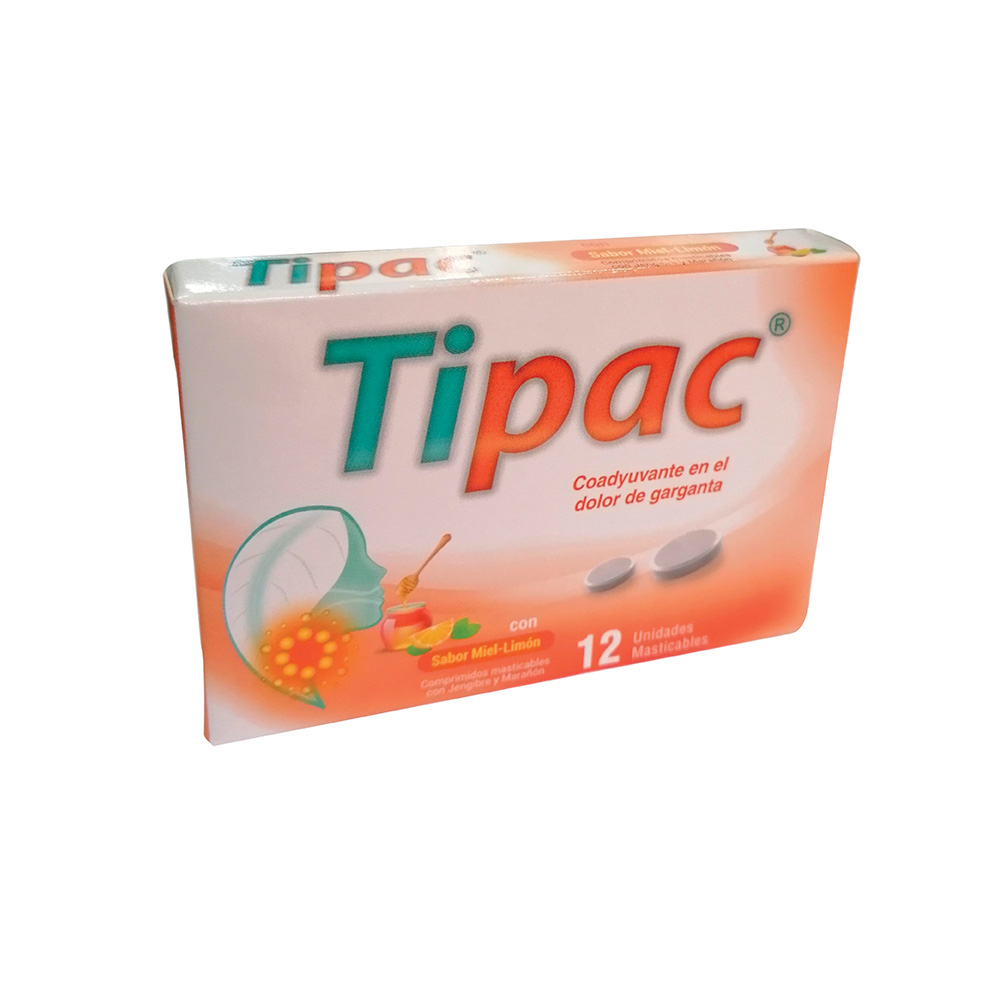 TIPAC TAB MAST CAJ X 12 MIEL LIMON