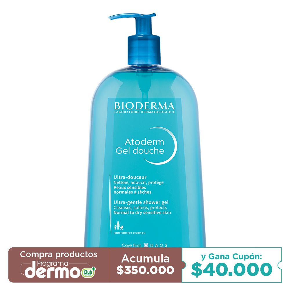 GEL DE DUCHA ATODERM BIODERMA LIMPIADOR SUAVE Y SIN JABON FCO X 1000ML
