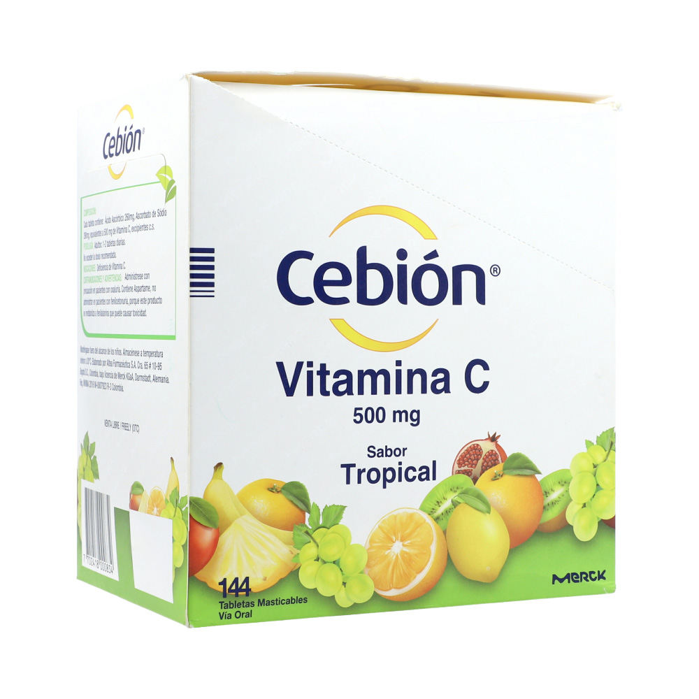 CEBION 500MG TAB MAST CAJ X 144 TROPICAL
