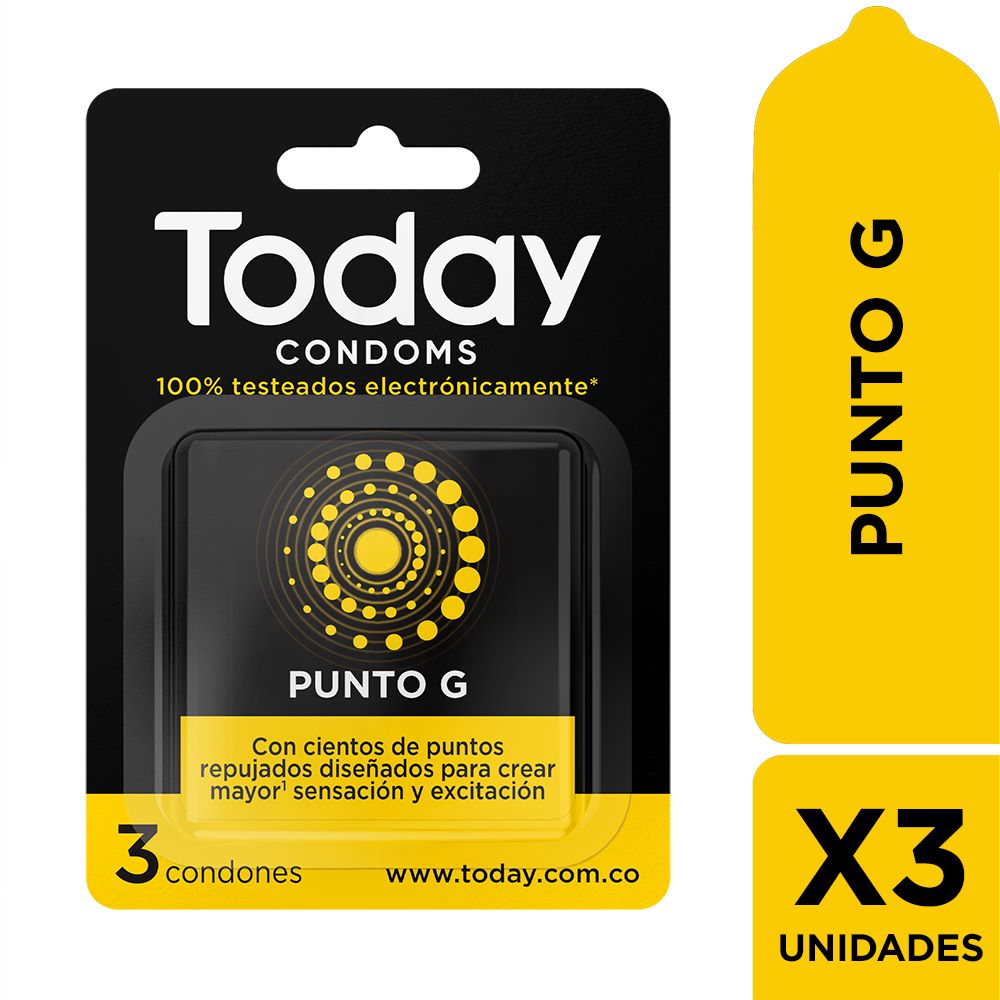 PRESERVATIVO PUNTO G CAJ X 3 TODAY