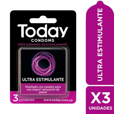 PRESERVATIVO ULTRESTIMULANTE CAJ X 3 TODAY