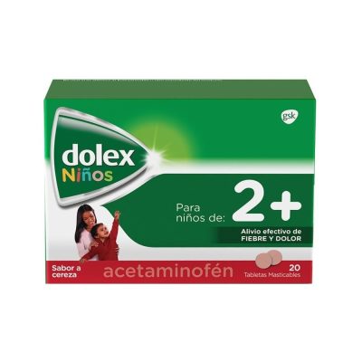 DOLEX PEDIATRICO 100MG TAB MAST CAJ X 20 CEREZA