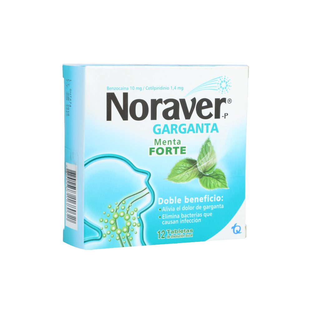 NORAVER-P (10+1.4)MG TAB MAST CAJ X 12 MENTA