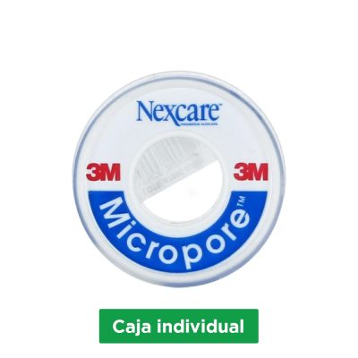 MICROPORE CAJ X 1 NEXCARE 12MMX5M PIEL