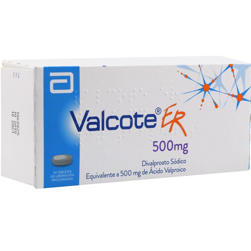 VALCOTE ER 500MG TAB LIB PROL CAJ X 30