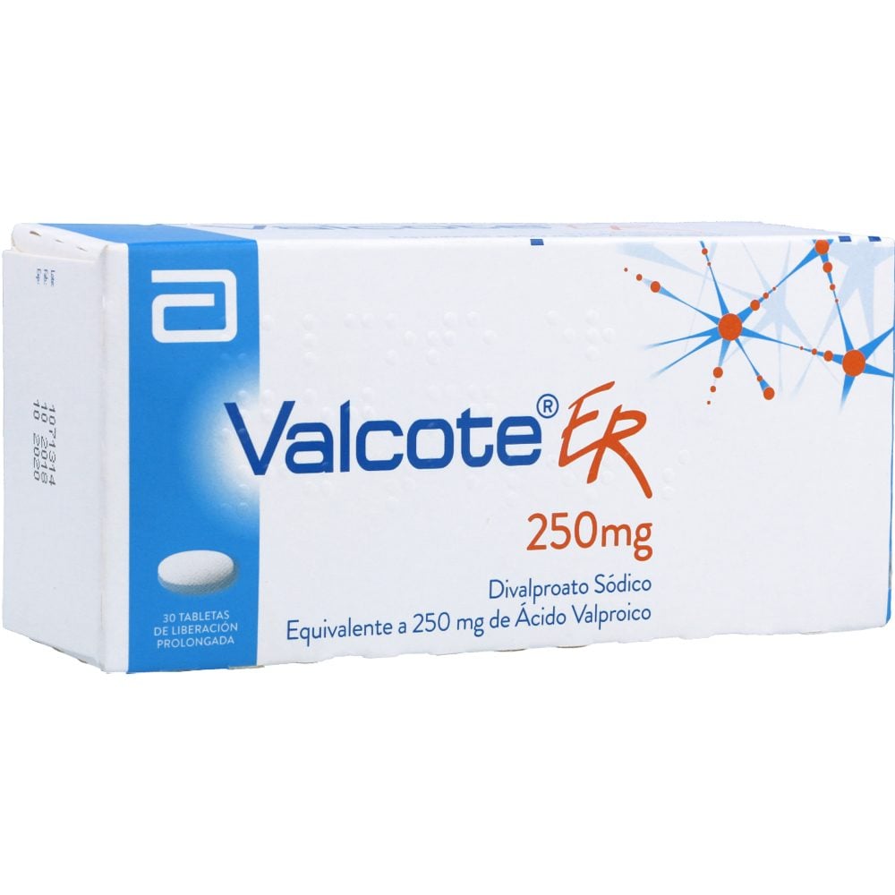VALCOTE ER 250MG TAB LIB PROL CAJ X 30