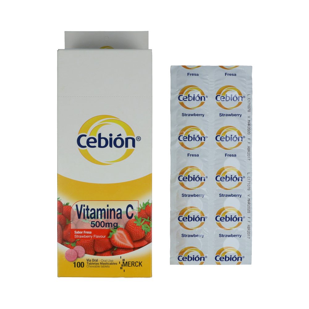 CEBION 500MG TAB MAST CAJ X 100 FRESA