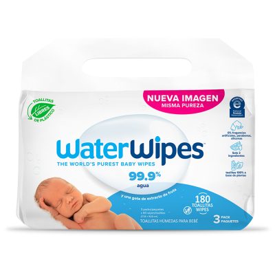 TOALLITAS HUMEDAS WATERWIPES PARA BEBE PAQ X 180