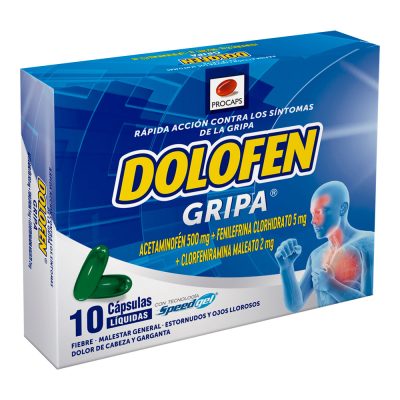 DOLOFEN GRIPA (500+2+5)MG CAP BLAND CAJ X 10 PROCAPS