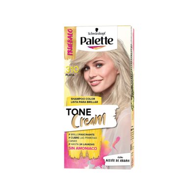 TINTE PALETTE TONE CREAM 310 PAQ X 1TUB X50ML+1 FCO X20ML+GUA X1PAR PLATA