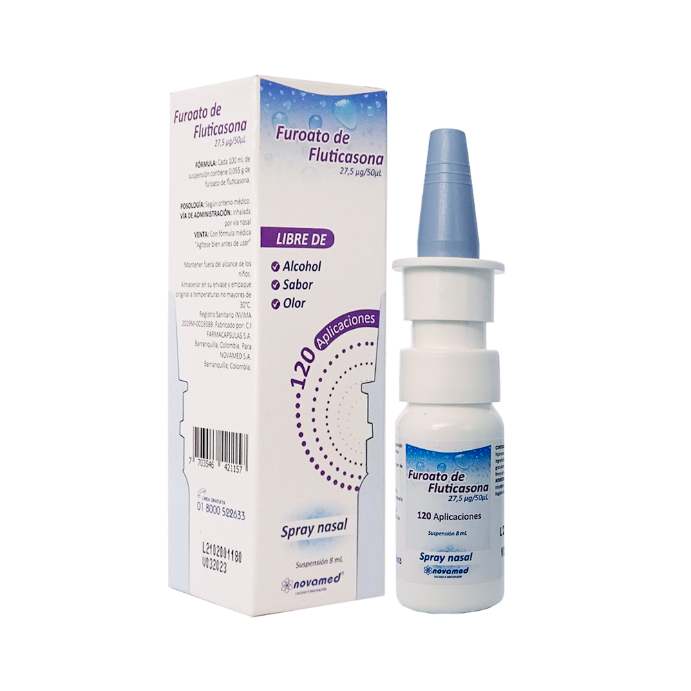 FUROATO DE FLUTICASONA 27.5MCG/DOSIS SUSP NAS FCO X 120DOSIS NOVAMED