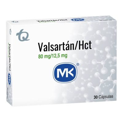 HIDROCLOROTIAZIDA+VALSARTAN (12.5+80)MG CAP CAJ X 30 MK