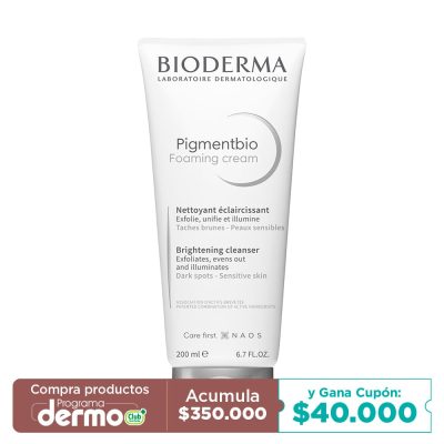 PIGMENTBIO FOAMING CREAM BIODERMA LIMPIADOR EXFOLIANTE ACLARADOR TUB X 200ML