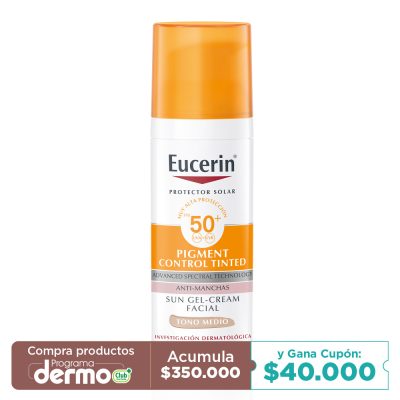 PROTECTOR SOLAR PIGMENT CONTROL TINTED EUCERIN FPS50+ FCO X 50ML TONO MEDIO