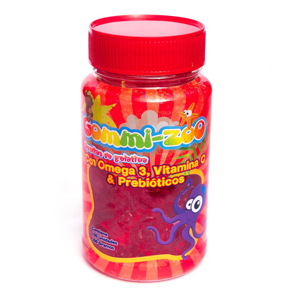GOMAS MASTICABLES DE GELATINA GOMMI ZOO FCO X 300GR FRESA