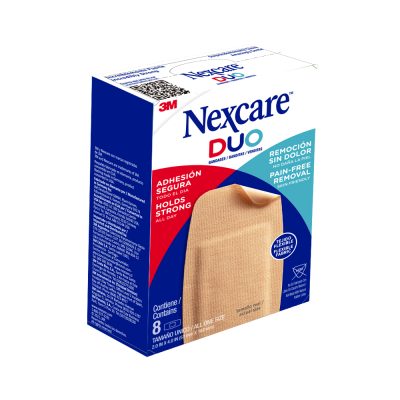 BANDITAS VENDITAS DUO RODILLA CODO CAJ X 8 3M NEXCARE 52MM X 102MM