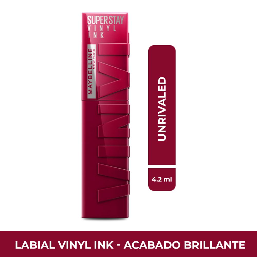 LABIAL LIQUIDO MAYBELLINE 30 SUPER STAY VINYL INK FCO X 4.2ML UNRIVALED