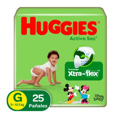 PANAL HUGGIES ACTIVE SEC XTRA FLEX G3 PAQ X 25