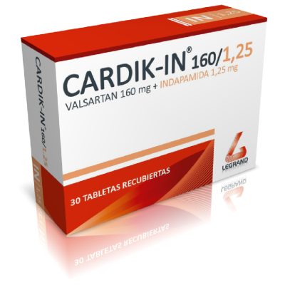 CARDIK IN (1.25+160)MG TAB REC CAJ X 30
