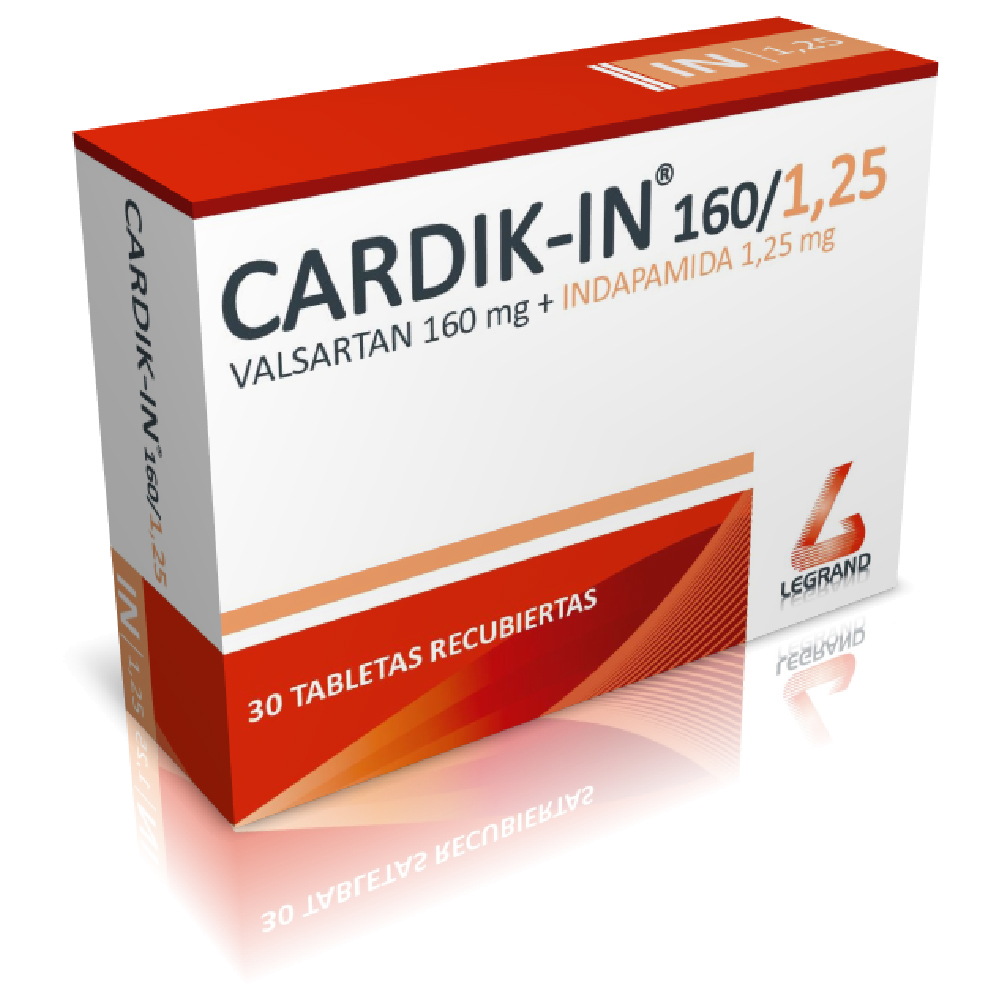 CARDIK IN (1.25+160)MG TAB REC CAJ X 30