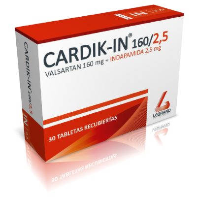 CARDIK IN (2.5+160)MG TAB REC CAJ X 30