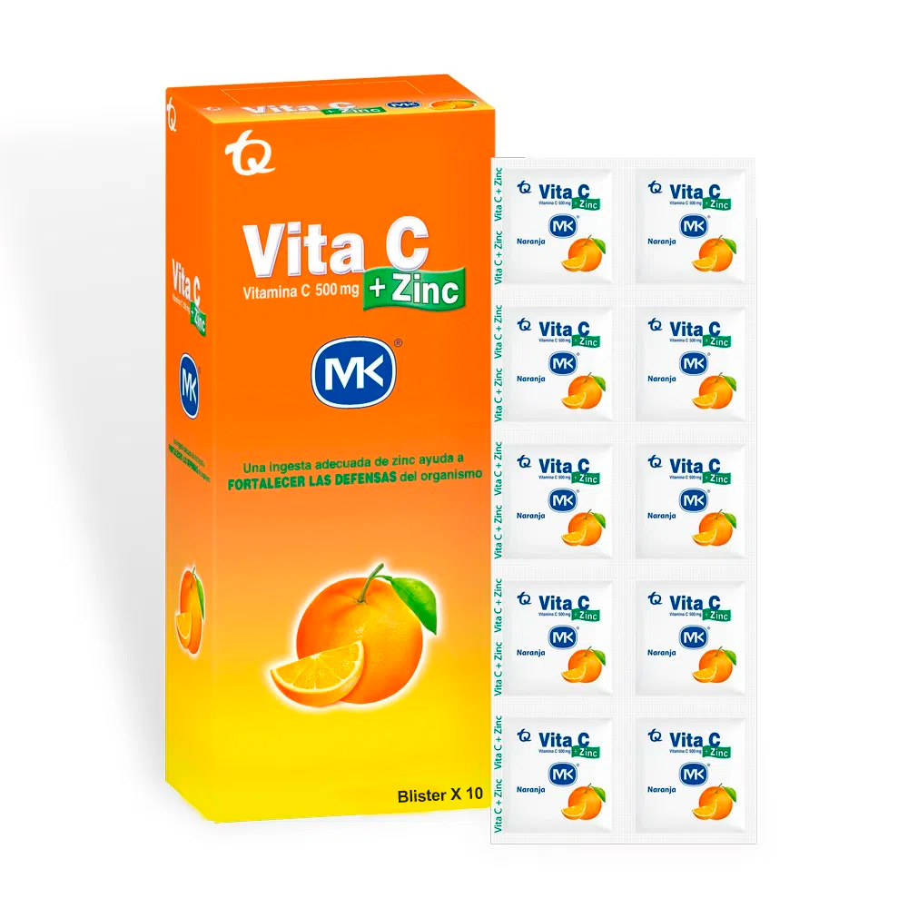 VITA C+ ZINC TAB MAST CAJ X 100 NARANJA