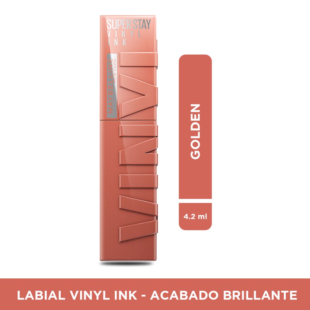 LABIAL LIQUIDO MAYBELLINE 105 SUPER STAY VINYL INK FCO X 4.2ML GOLDEN