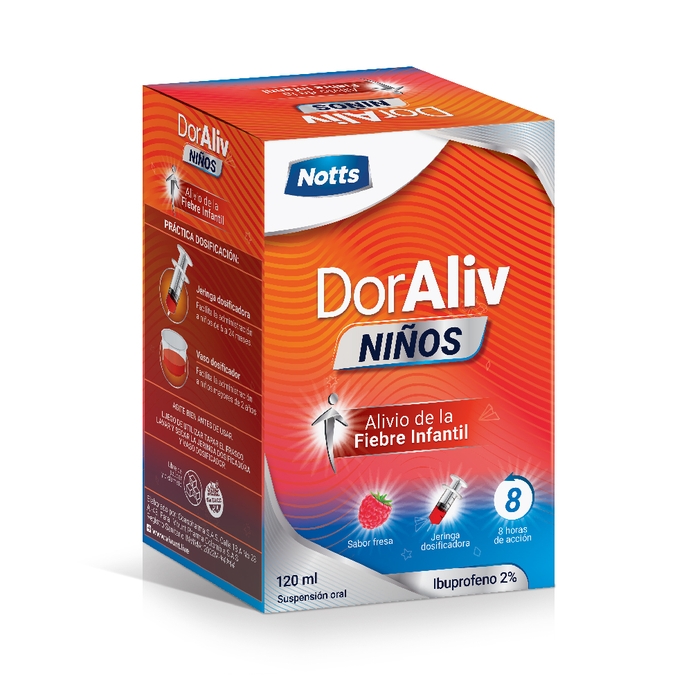 DORALIV NINOS 100MG/5ML(2%) SUSP ORAL FCO X 120ML FRESA