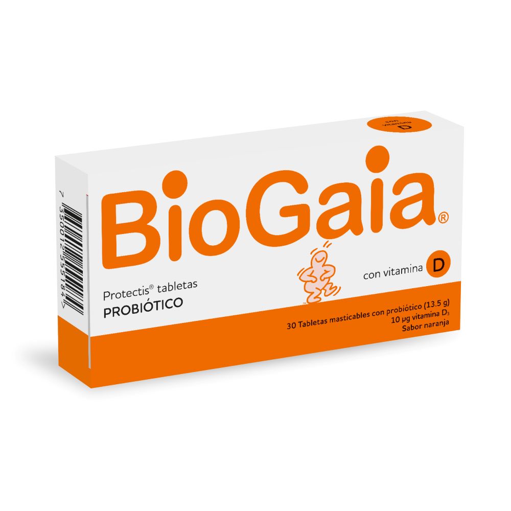 BIOGAIA PROTECTIS CON VITAMINA D TAB CAJ X 30 NARANJA