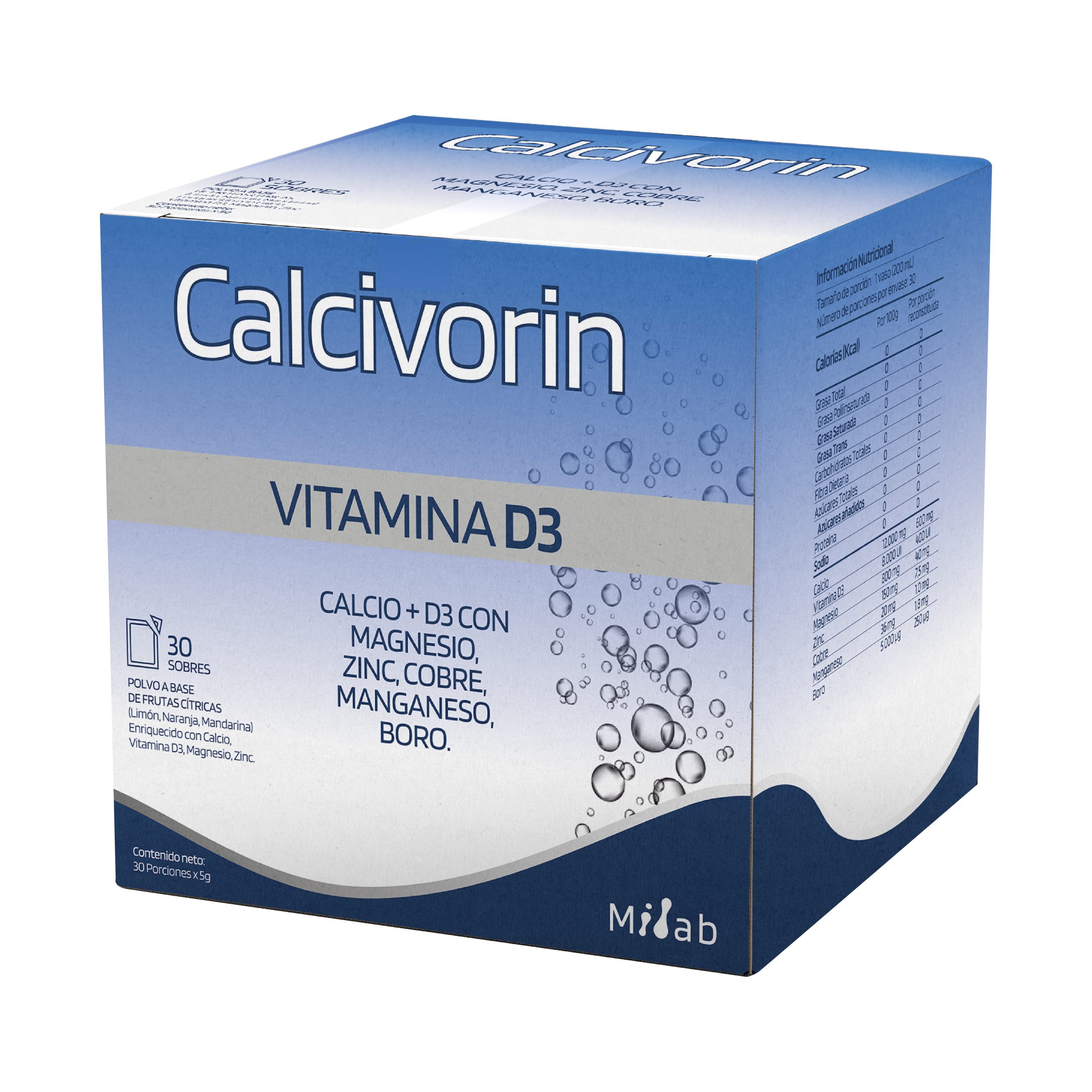 CALVORIN CAJ X 30SOB X 5GR LIMON NARANJA MANDARINA