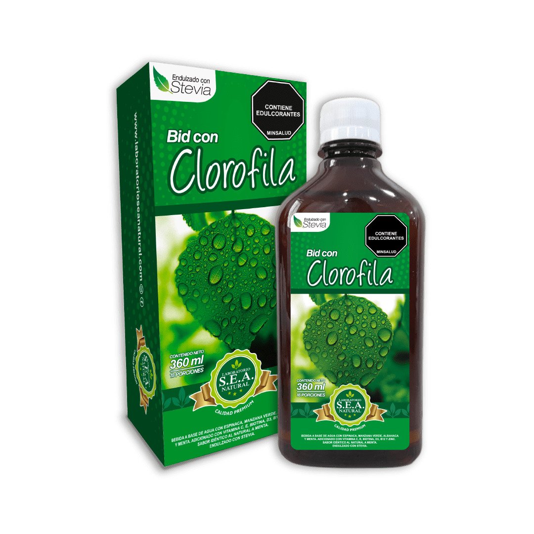 BID CON CLOROFILA ENDULZADO CON STEVIA FCO X 360ML MENTA