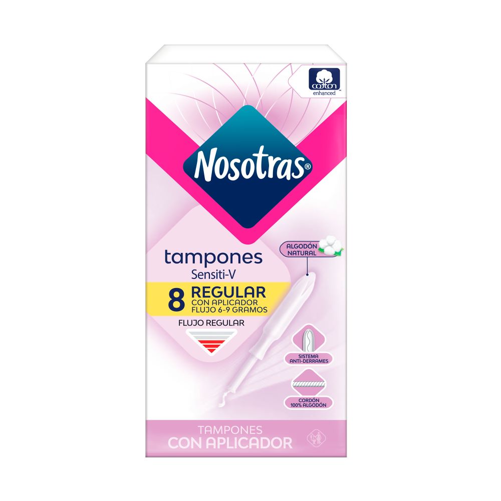 TAMPONES NOSOTRAS SENSITI-V CAJ X 8