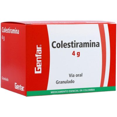 COLESTIRAMINA 4GR/SOB GRAN SUSP ORAL CAJ X 15SOB WINTHROP