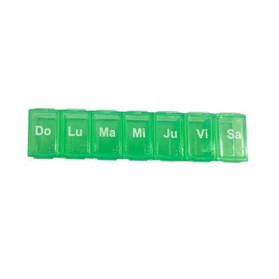ORGANIZADOR DE PASTILLAS SCANMED SEMANAL UND VERDE
