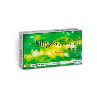 SILIGAS 125MG TAB MAST CAJ X 20 MENTA
