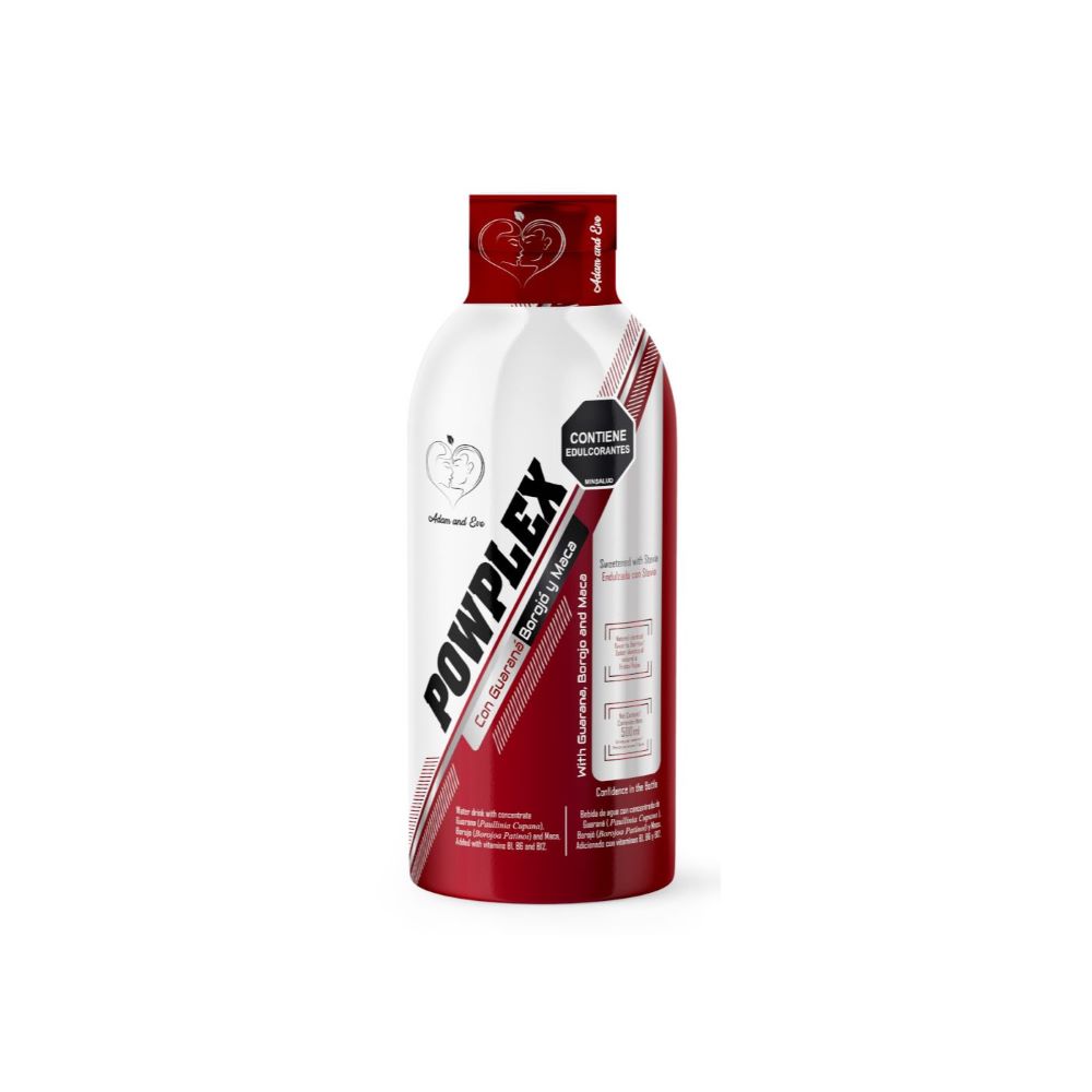 BEBIDA DE AGUA POWPLEX CON GUARANA BOROJO Y MACA BOT X 500ML