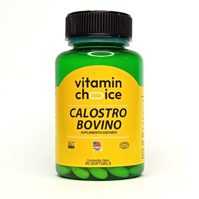 SUPLEMENTO DIETARIO VITAMIN CHOICE CALOSTRO BOVINO CAP BLAND FCO X 60