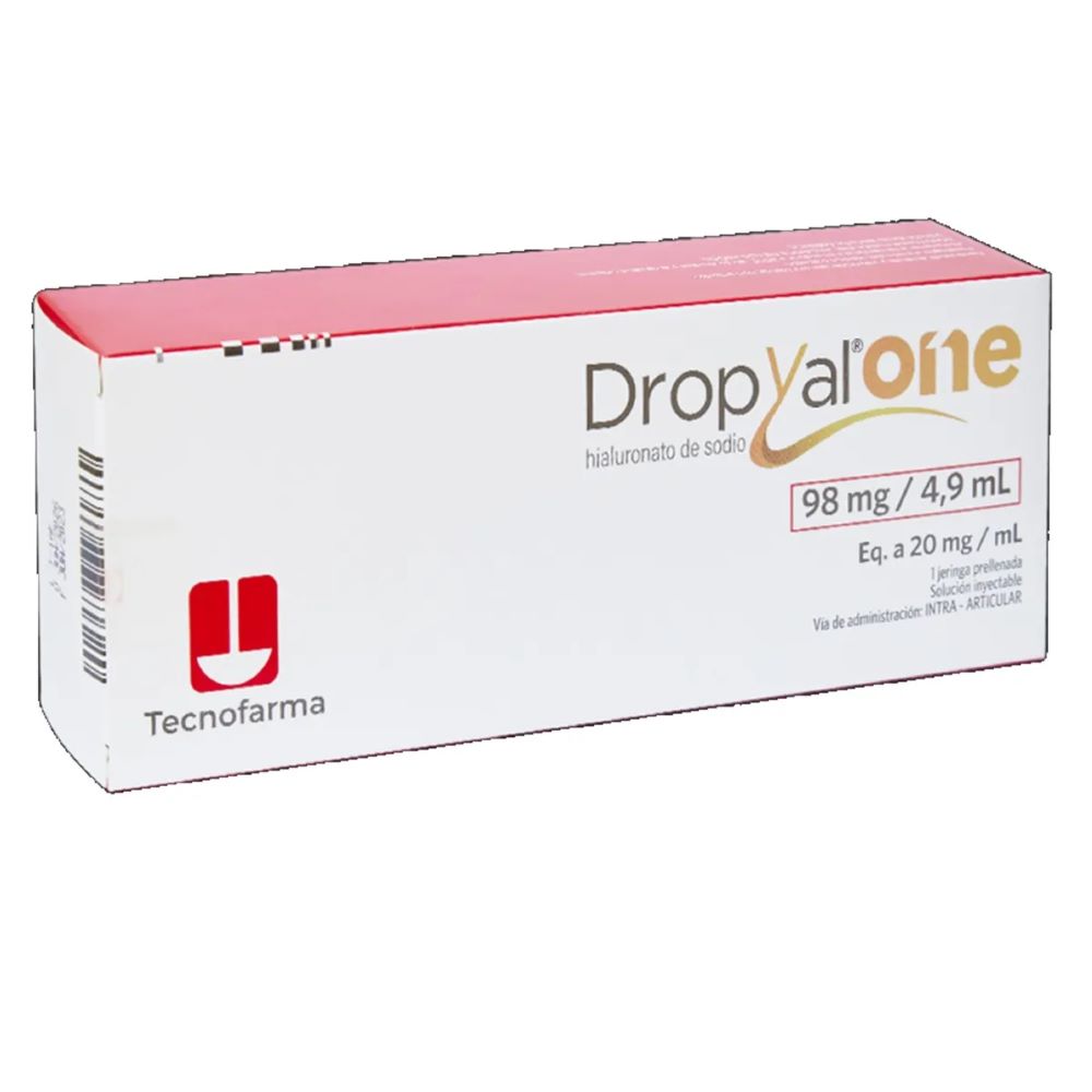 HIALURANATO DE SODIO CAJ X 1JER PREL DROPYAL ONE 98MG/4.9ML EQ 20MG/ML